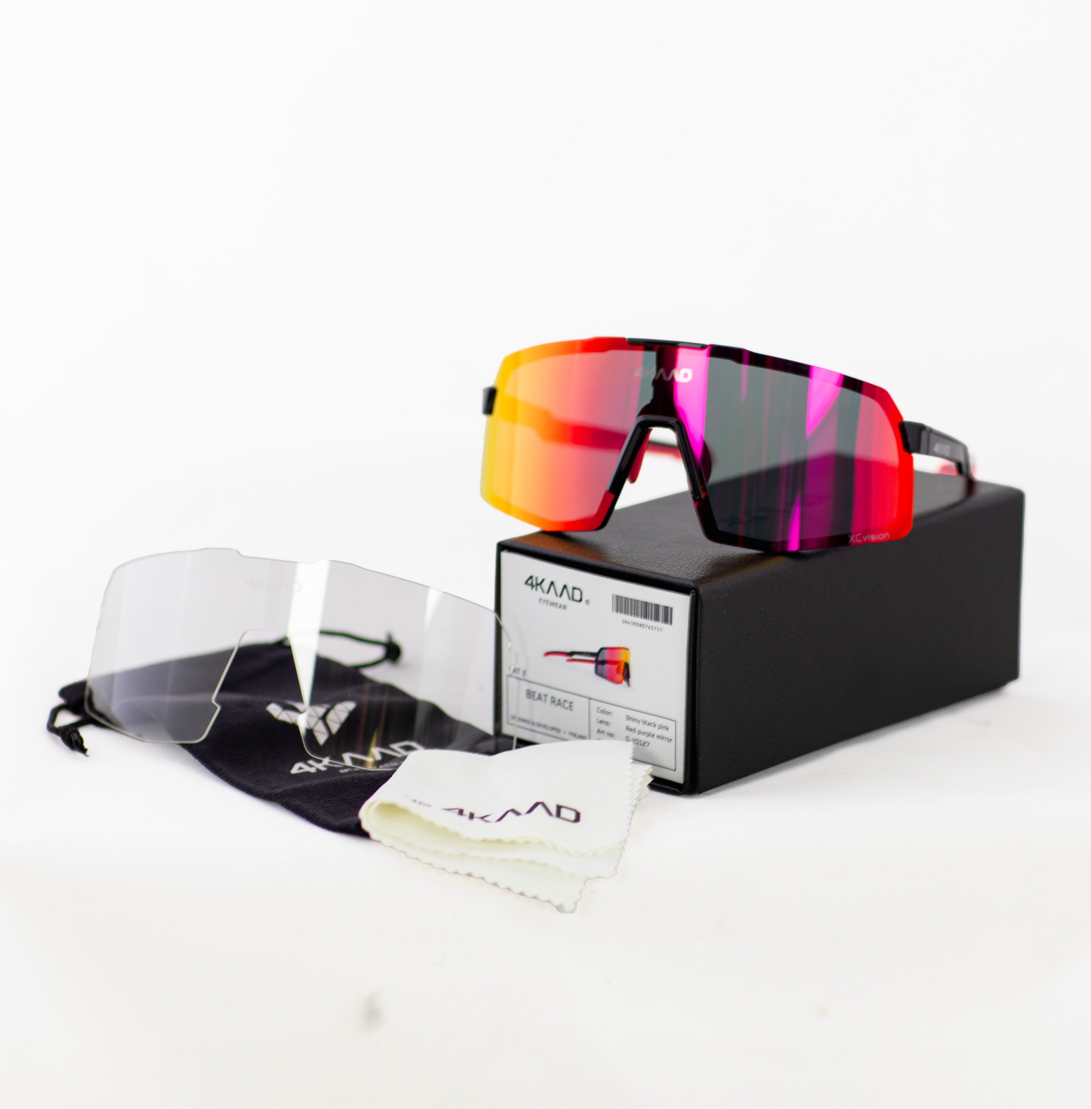 4KAAD Sunglasses BEAT RACE, pink purple mirror