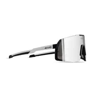 4KAAD Sunglasses BEAT RACE, white black, silver mirror