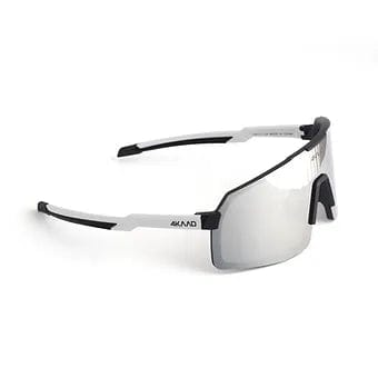 4KAAD Sunglasses BEAT RACE, white black, silver mirror