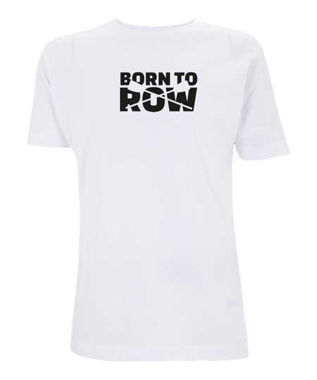 Big Bobble Hats Ltd T-Shirts Small / White Born to Row T-Shirt