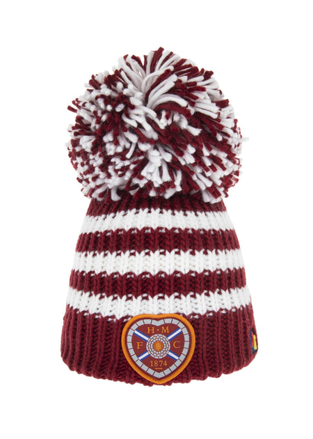 Big Bobble Hats Ltd Big Bobble Hat Hearts FC Stripey Big Bobble Hat