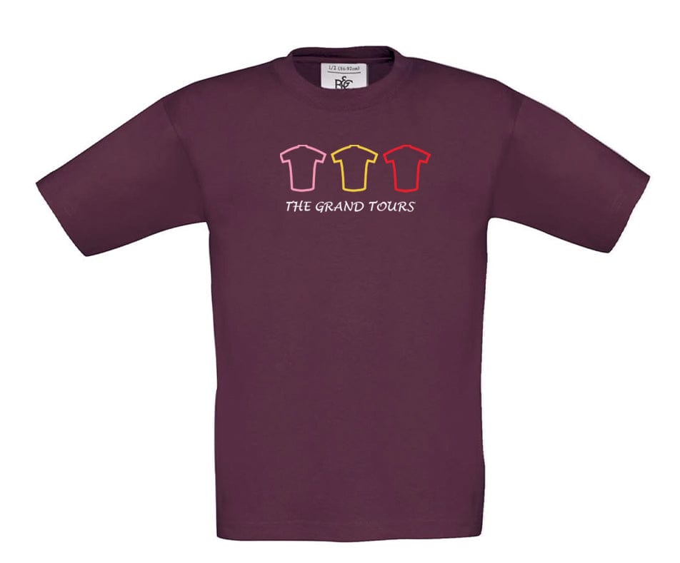 Big Bobble Hats Ltd T-Shirts 3-4 / Burgundy Kids Grand Tours T-Shirt