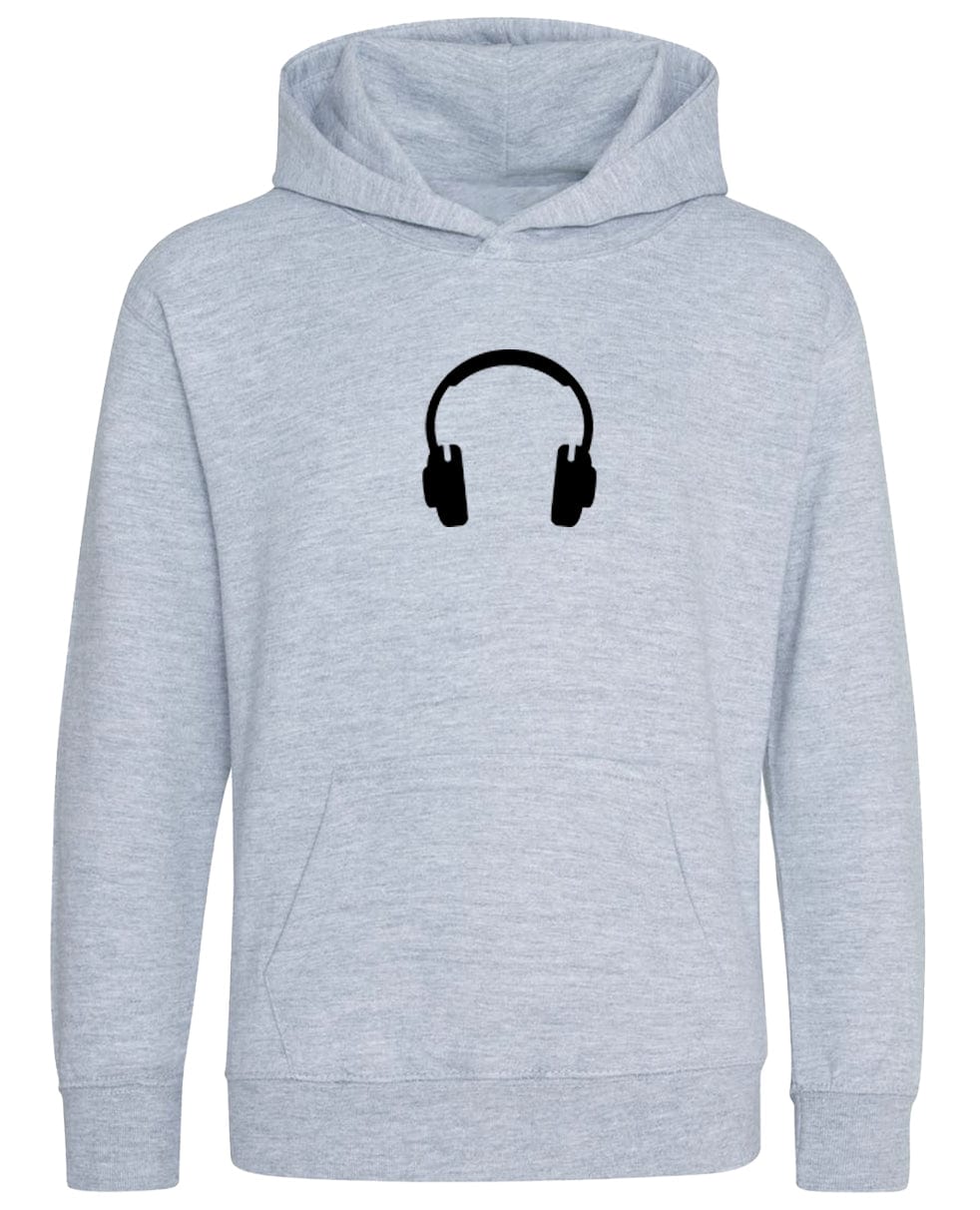 Big Bobble Hats Ltd Kids Hoody Extra Extra Small / Heather Grey Kids Headphone Hoodie