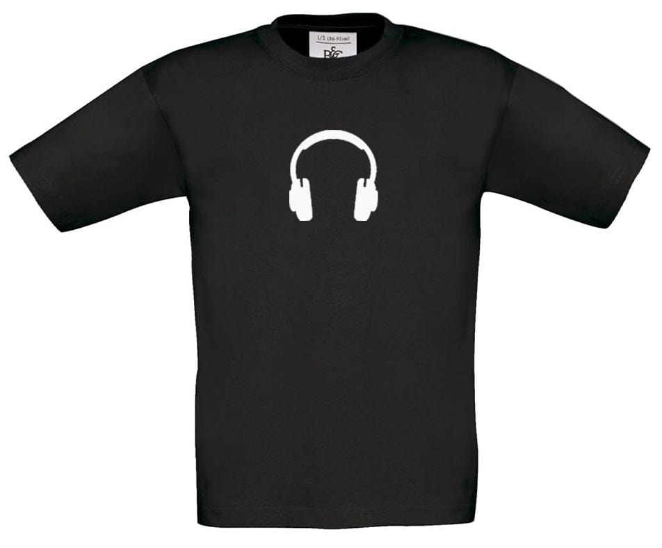 Big Bobble Hats Ltd T-Shirts 3-4 / Black Kids Headphones T-Shirt