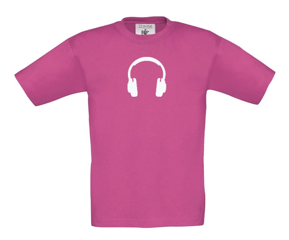 Big Bobble Hats Ltd T-Shirts 3-4 / Fuscia Kids Headphones T-Shirt