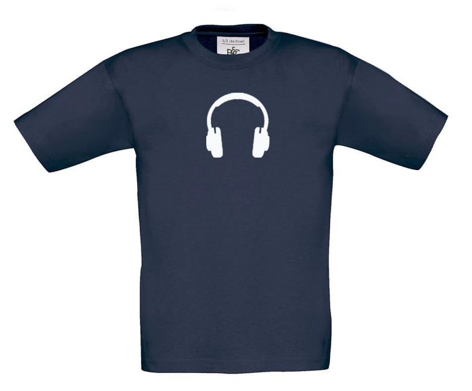 Big Bobble Hats Ltd T-Shirts 3-4 / Light Navy Kids Headphones T-Shirt