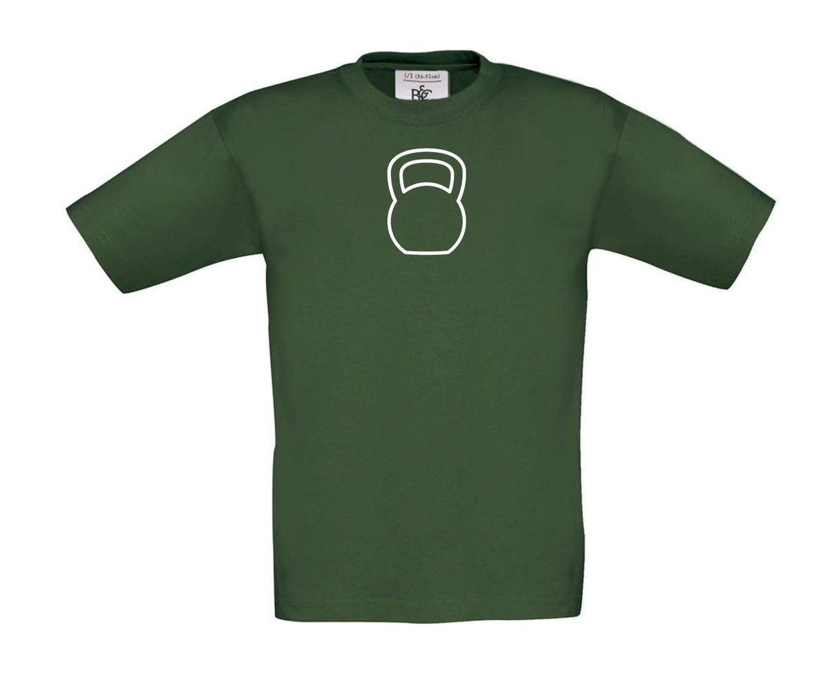 Big Bobble Hats Ltd T-Shirts 3-4 / Bottle Green Kids Kettlebell T-Shirt