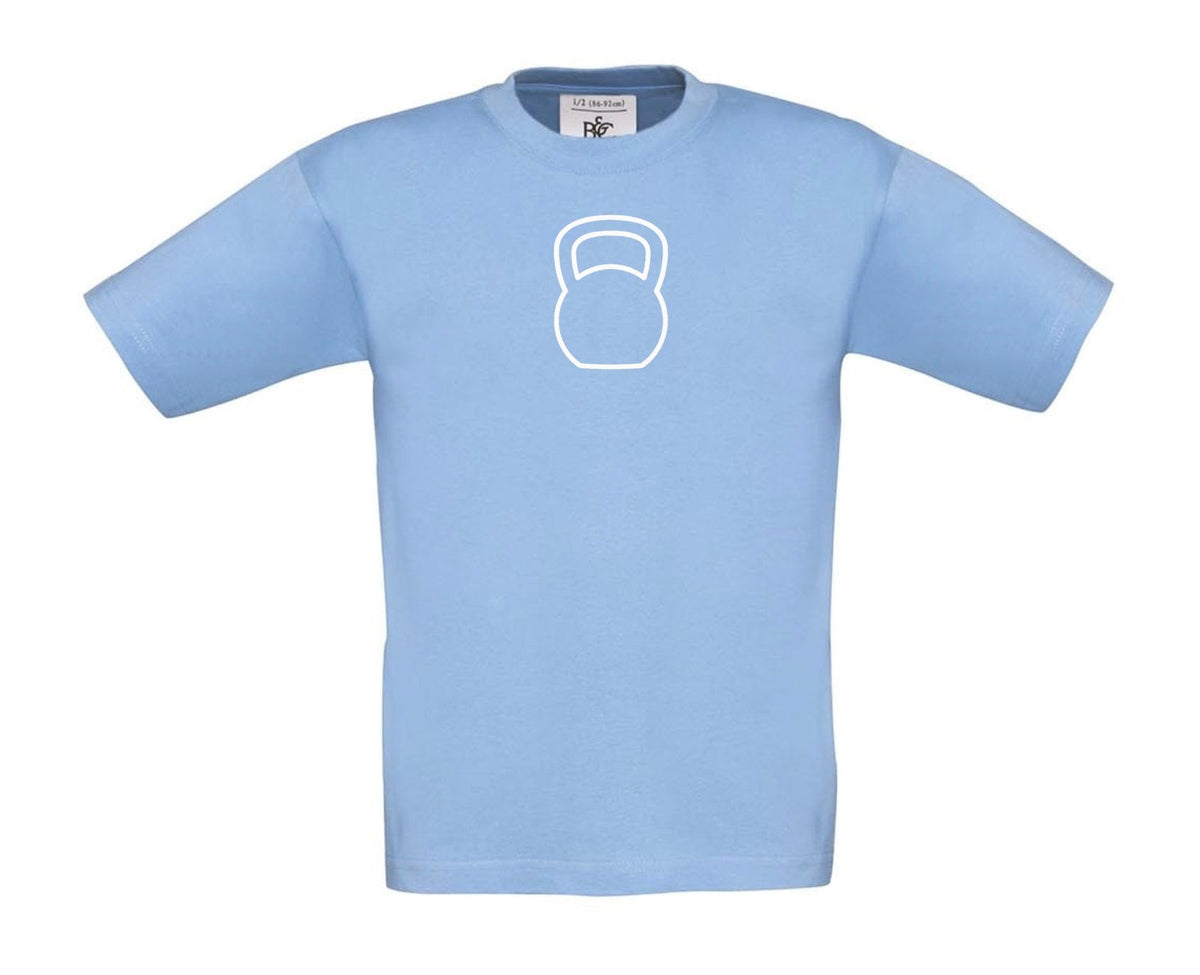 Big Bobble Hats Ltd T-Shirts 3-4 / Sky Blue Kids Kettlebell T-Shirt