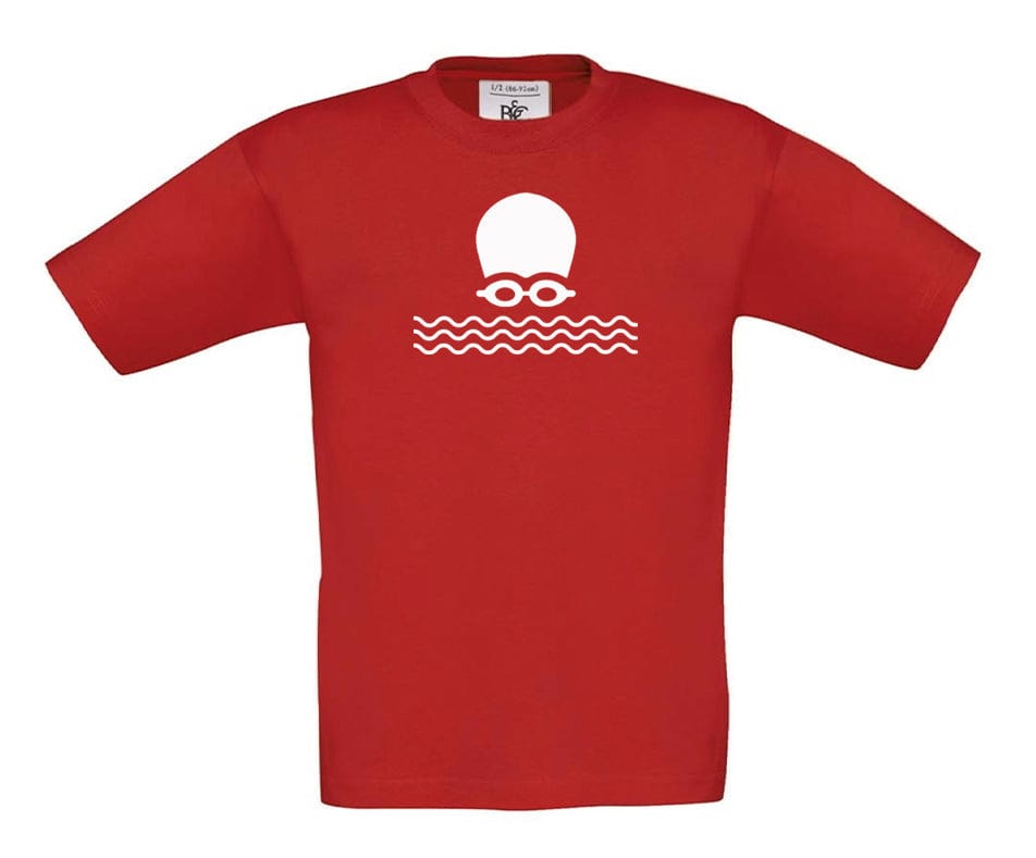 Big Bobble Hats Ltd T-Shirts 3-4 / Red Kids Open Water Swimming T-Shirt