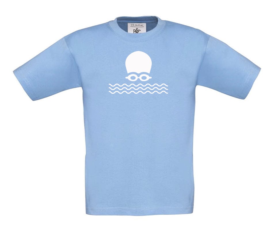 Big Bobble Hats Ltd T-Shirts 3-4 / Sky Blue Kids Open Water Swimming T-Shirt