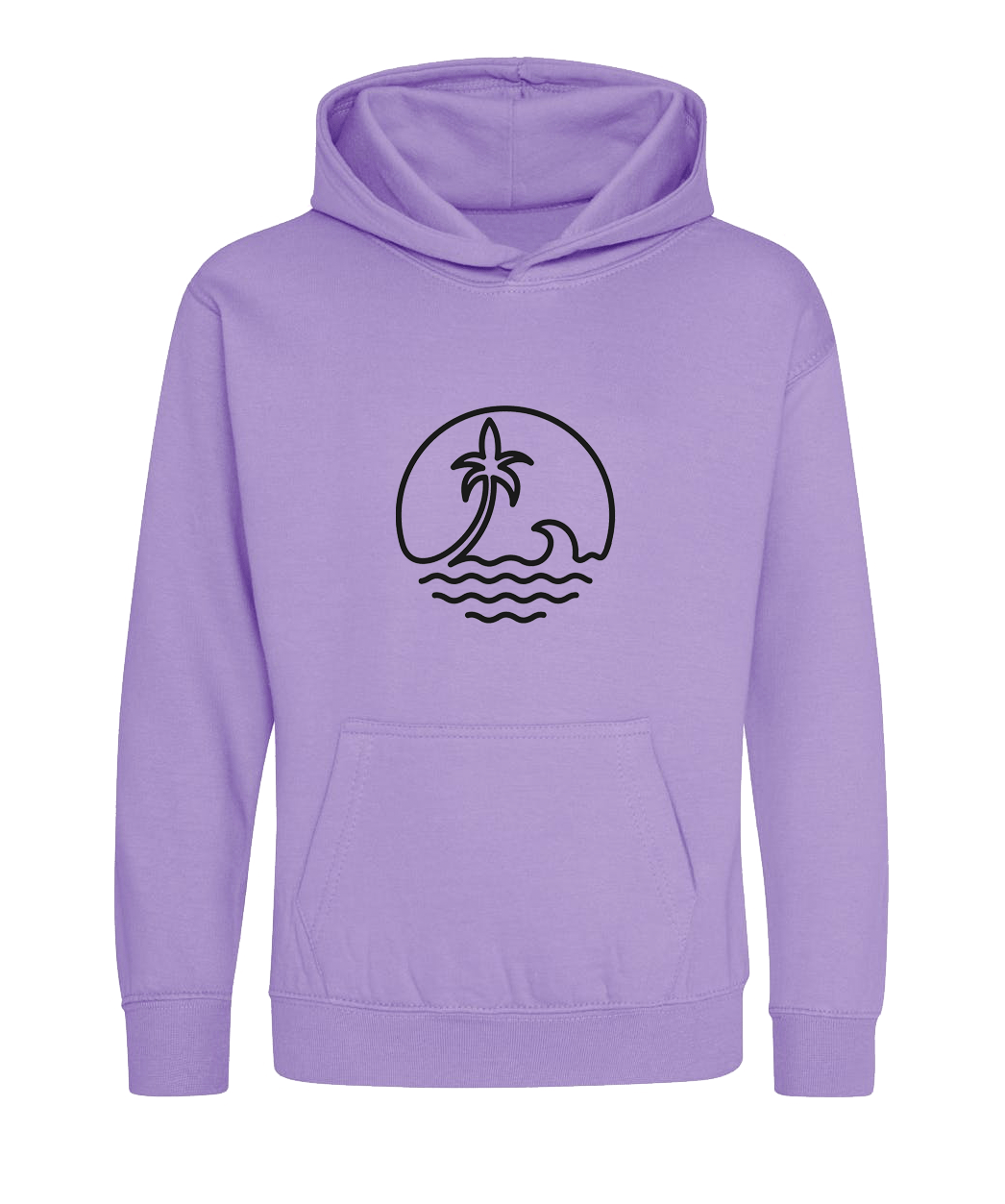 Big Bobble Hats Ltd Kids Hoody Extra Extra Small / Digital Lavender Kids Palm Beach Hoodie