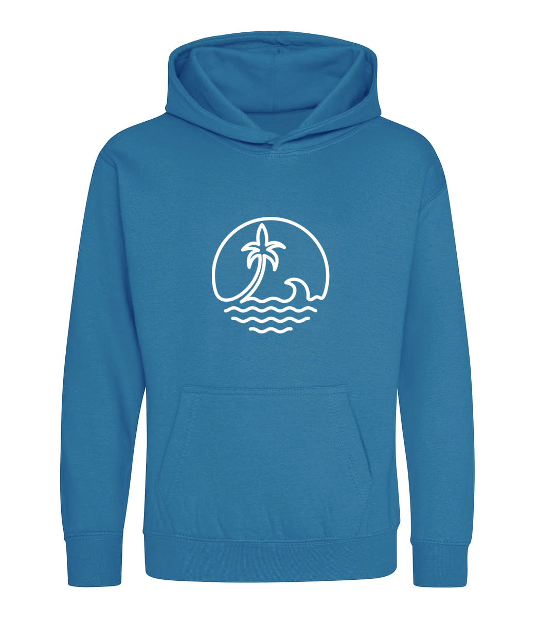 Big Bobble Hats Ltd Kids Hoody Extra Extra Small / Sapphire Blue Kids Palm Beach Hoodie