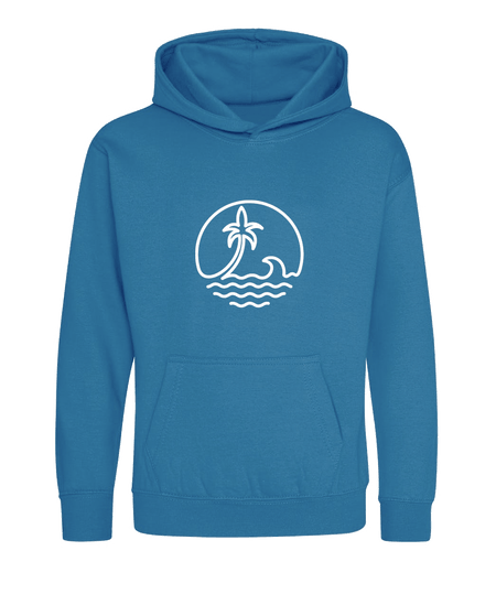 Big Bobble Hats Ltd Kids Hoody Extra Extra Small / Sapphire Blue Kids Palm Beach Hoodie