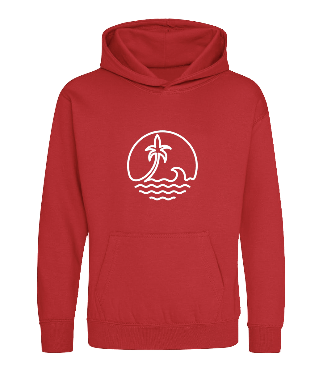 Big Bobble Hats Ltd Kids Hoody Extra Extra Small / Red Kids Palm Beach Hoodie