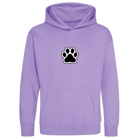 Big Bobble Hats Ltd Kids Hoody Extra Extra Small / Digital Lavender Kids Paw Hoodie