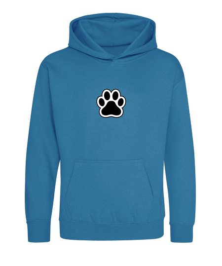 Big Bobble Hats Ltd Kids Hoody Extra Extra Small / Sapphire Blue Kids Paw Hoodie