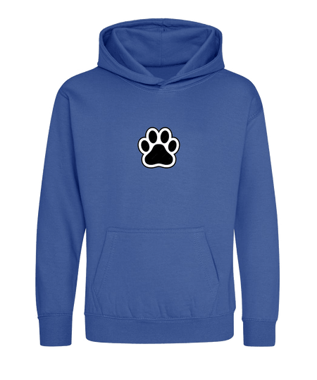 Big Bobble Hats Ltd Kids Hoody Extra Extra Small / Royal Blue Kids Paw Hoodie