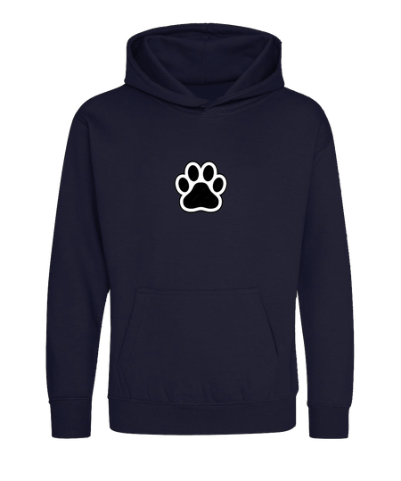 Big Bobble Hats Ltd Kids Hoody Extra Extra Small / Navy Kids Paw Hoodie