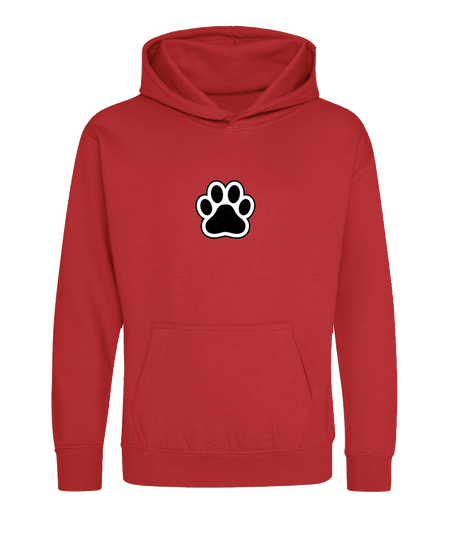 Big Bobble Hats Ltd Kids Hoody Extra Extra Small / Red Kids Paw Hoodie