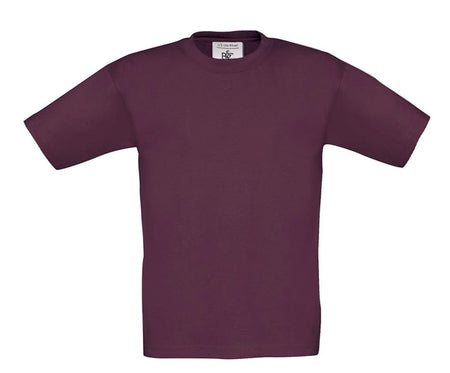 Big Bobble Hats Ltd T-Shirts 3-4 / Burgundy Kids Plain T-Shirt