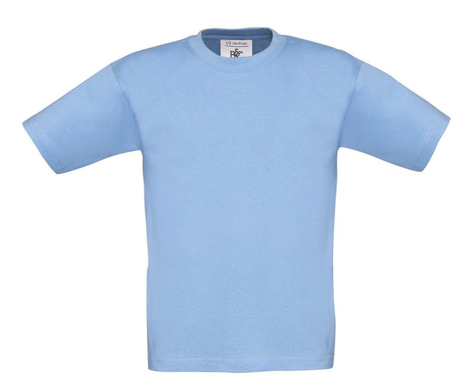 Big Bobble Hats Ltd T-Shirts 3-4 / Sky Blue Kids Plain T-Shirt