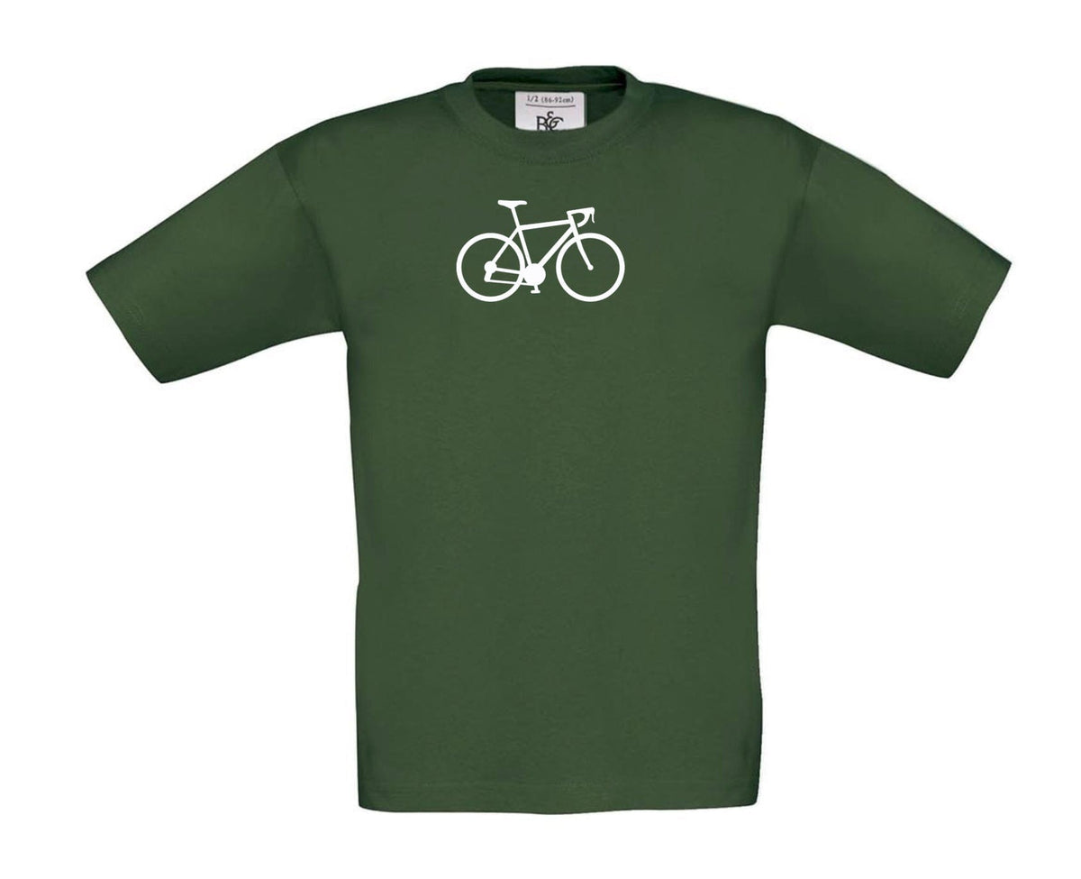 Big Bobble Hats Ltd T-Shirts 3-4 / Bottle Green Kids Road Bike T-Shirt