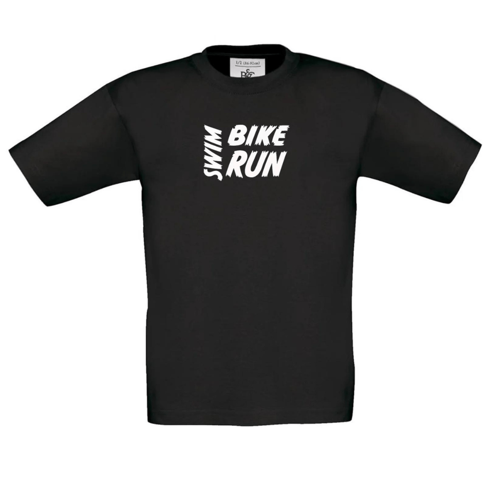 Big Bobble Hats Ltd T-Shirts 3-4 / Black Kids Swim Bike Run T-Shirt