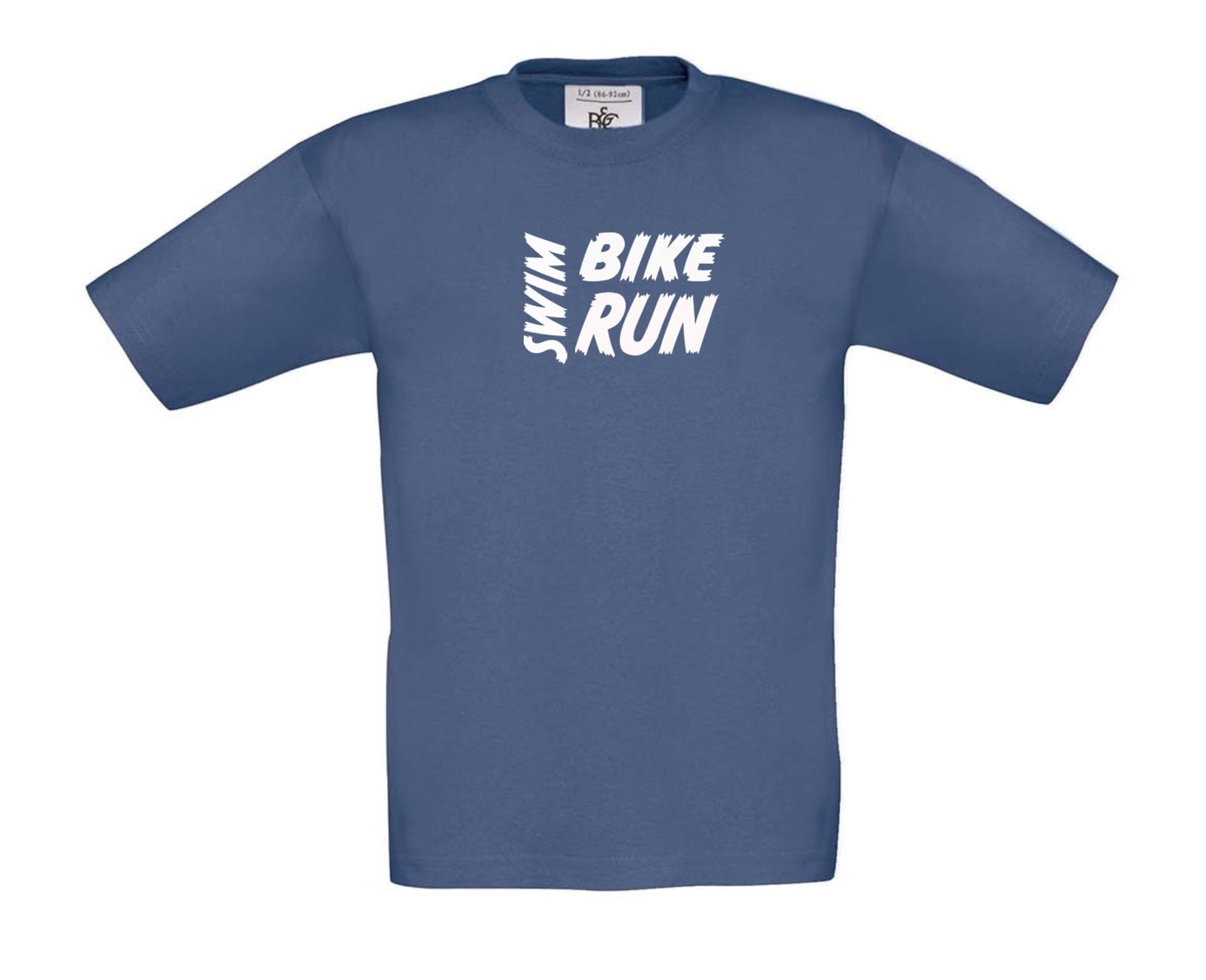 Big Bobble Hats Ltd T-Shirts 3-4 / Denim Kids Swim Bike Run T-Shirt