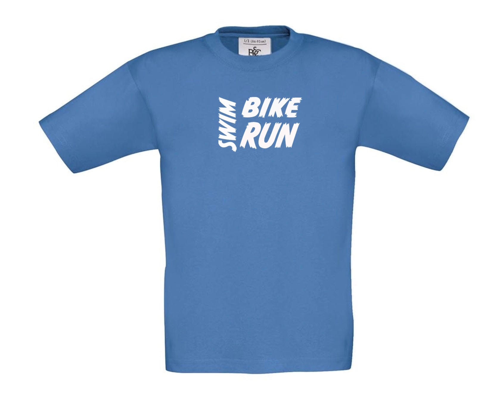 Big Bobble Hats Ltd T-Shirts 3-4 / Azure Kids Swim Bike Run T-Shirt