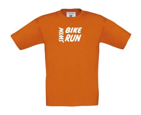 Big Bobble Hats Ltd T-Shirts 3-4 / Orange Kids Swim Bike Run T-Shirt