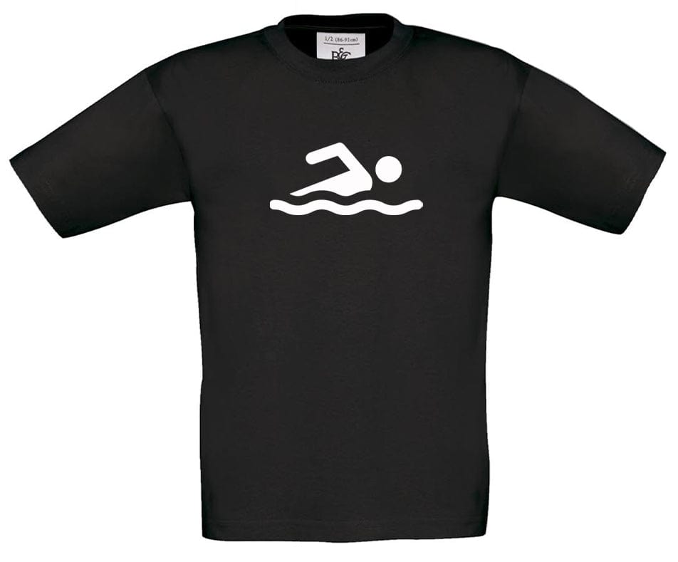 Big Bobble Hats Ltd T-Shirts 3-4 / Black Kids Swimmer T-Shirt