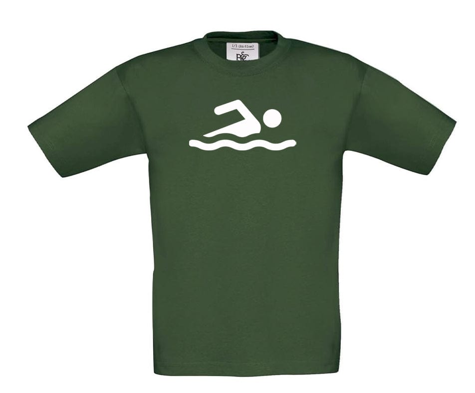 Big Bobble Hats Ltd T-Shirts 3-4 / Bottle Green Kids Swimmer T-Shirt