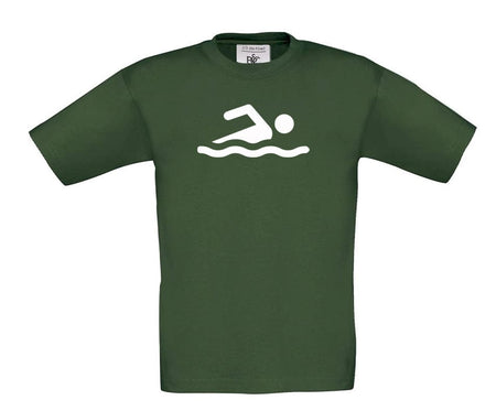 Big Bobble Hats Ltd T-Shirts 3-4 / Bottle Green Kids Swimmer T-Shirt