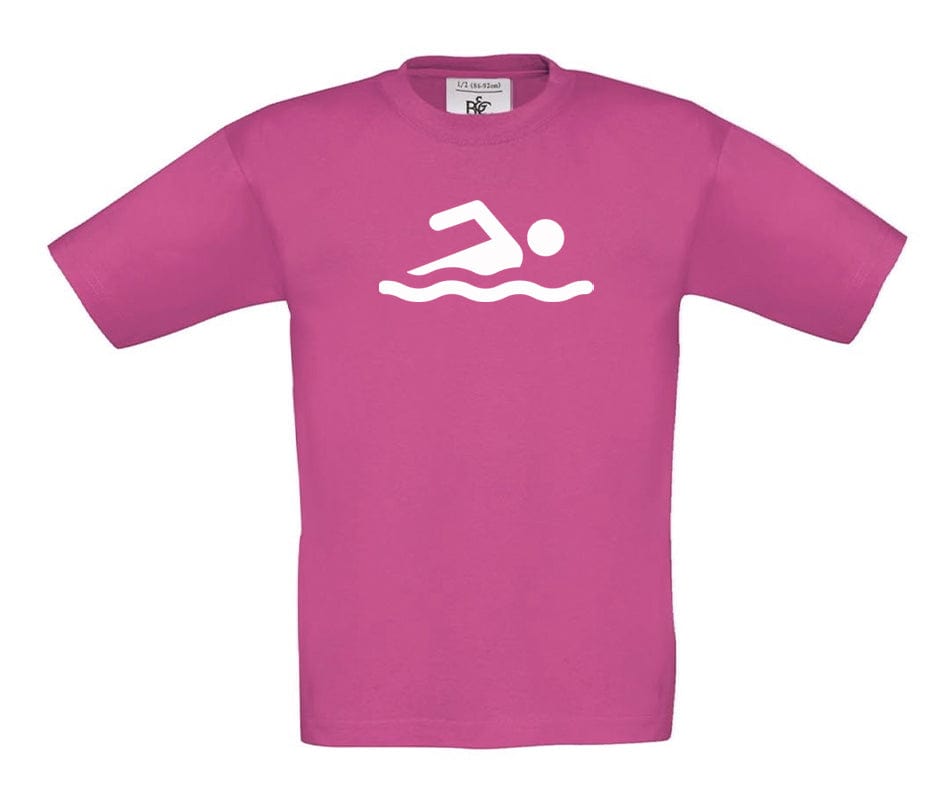 Big Bobble Hats Ltd T-Shirts 3-4 / Fuscia Kids Swimmer T-Shirt