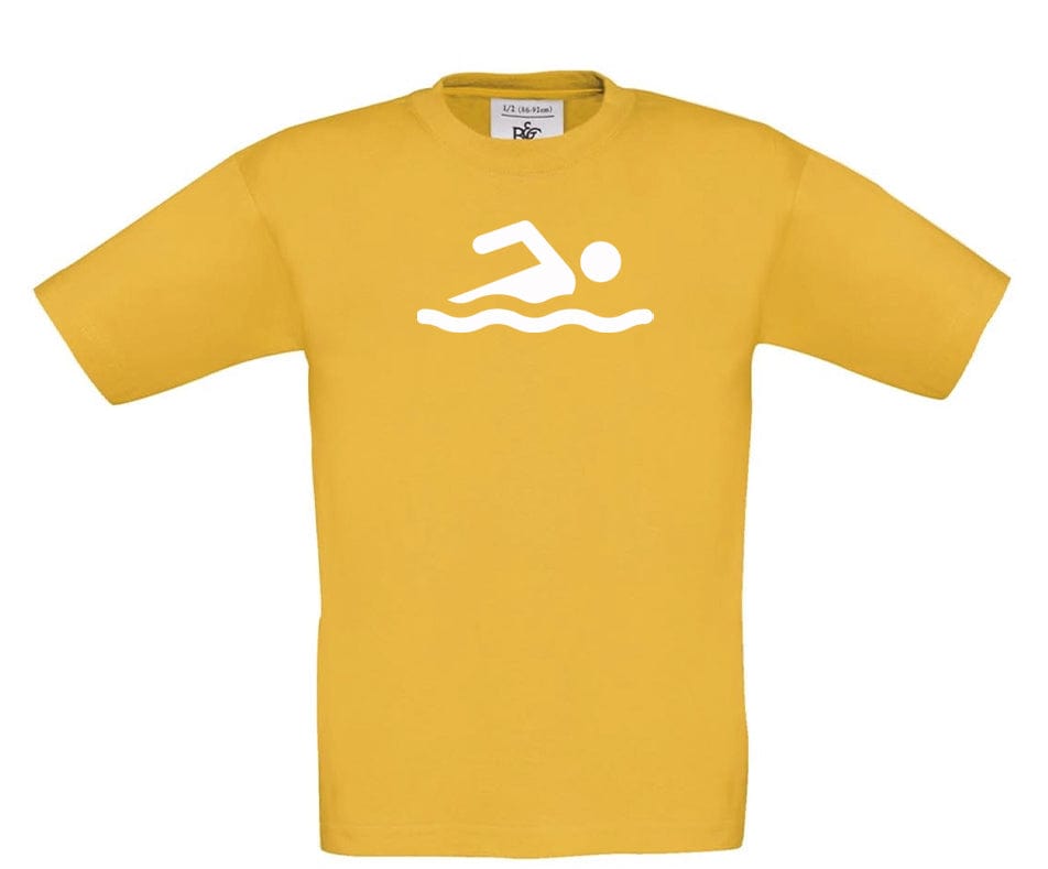 Big Bobble Hats Ltd T-Shirts 3-4 / Gold Kids Swimmer T-Shirt