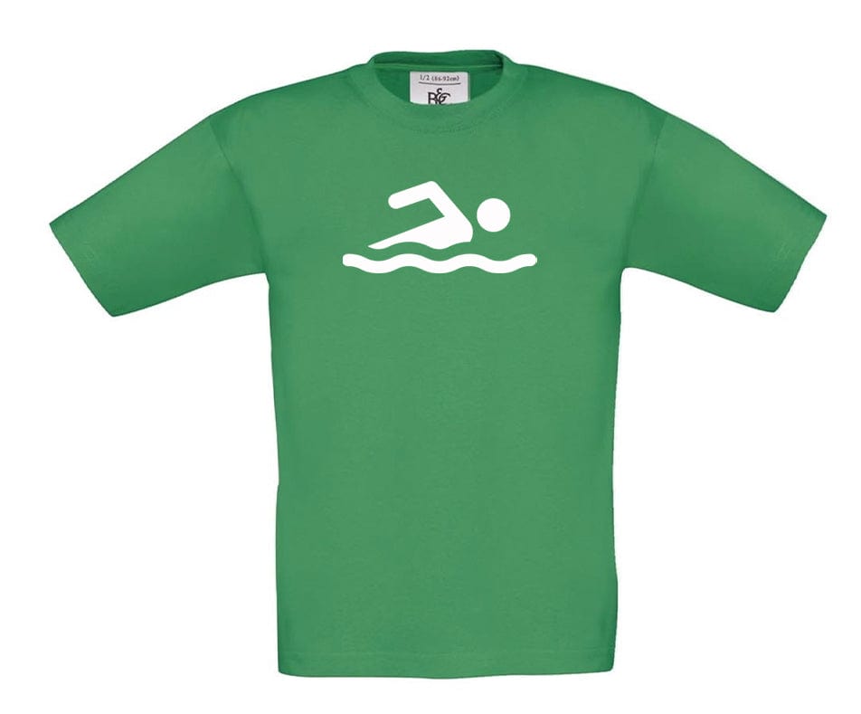 Big Bobble Hats Ltd T-Shirts 3-4 / Kelly Green Kids Swimmer T-Shirt