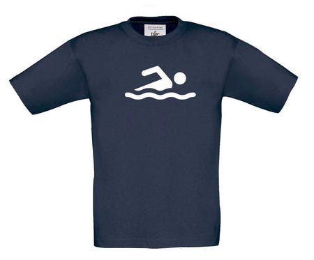 Big Bobble Hats Ltd T-Shirts 3-4 / Light Navy Kids Swimmer T-Shirt