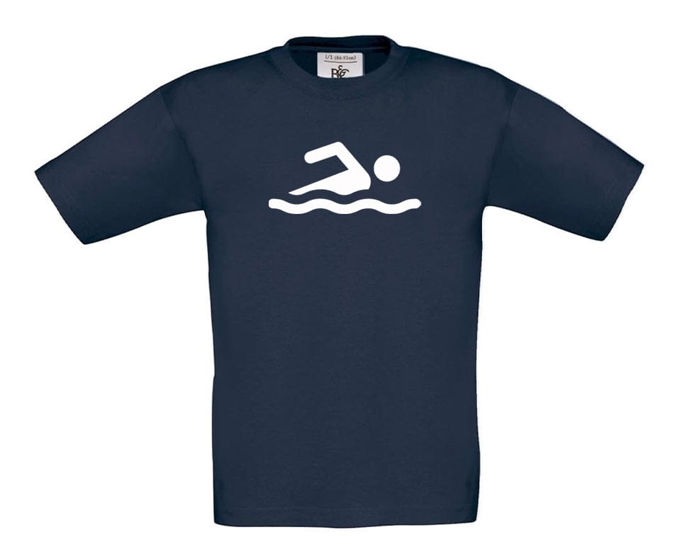 Big Bobble Hats Ltd T-Shirts 3-4 / Navy Kids Swimmer T-Shirt