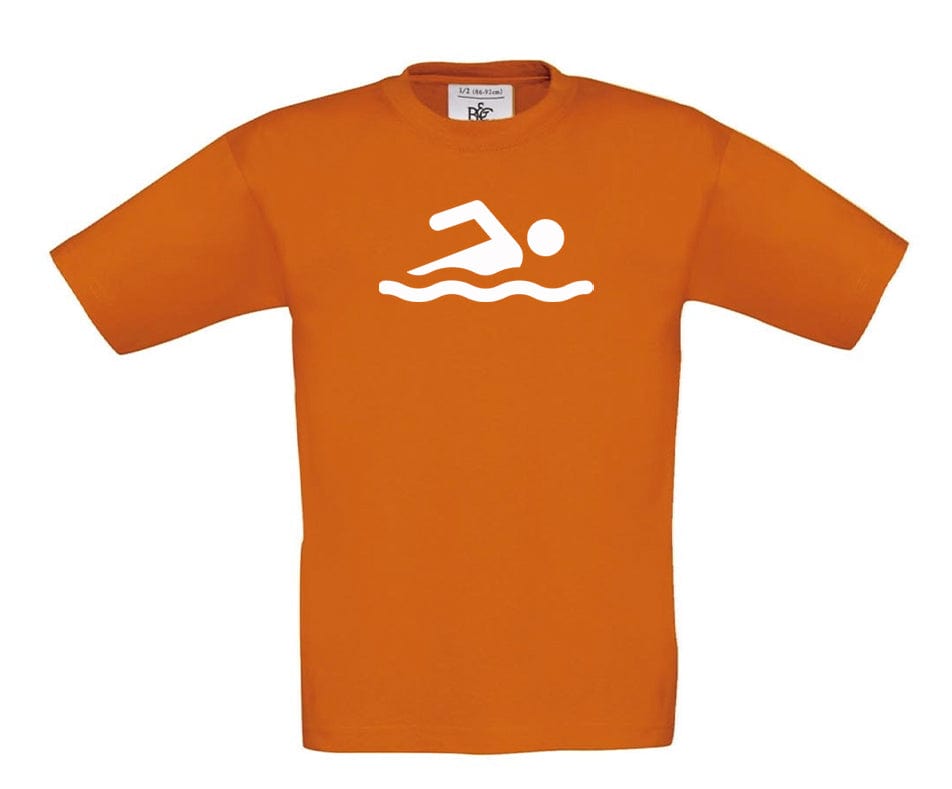 Big Bobble Hats Ltd T-Shirts 3-4 / Orange Kids Swimmer T-Shirt