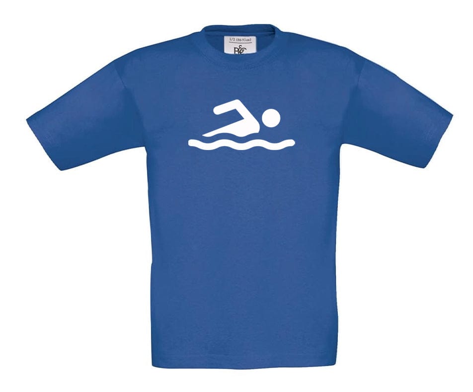 Big Bobble Hats Ltd T-Shirts 3-4 / Royal Blue Kids Swimmer T-Shirt