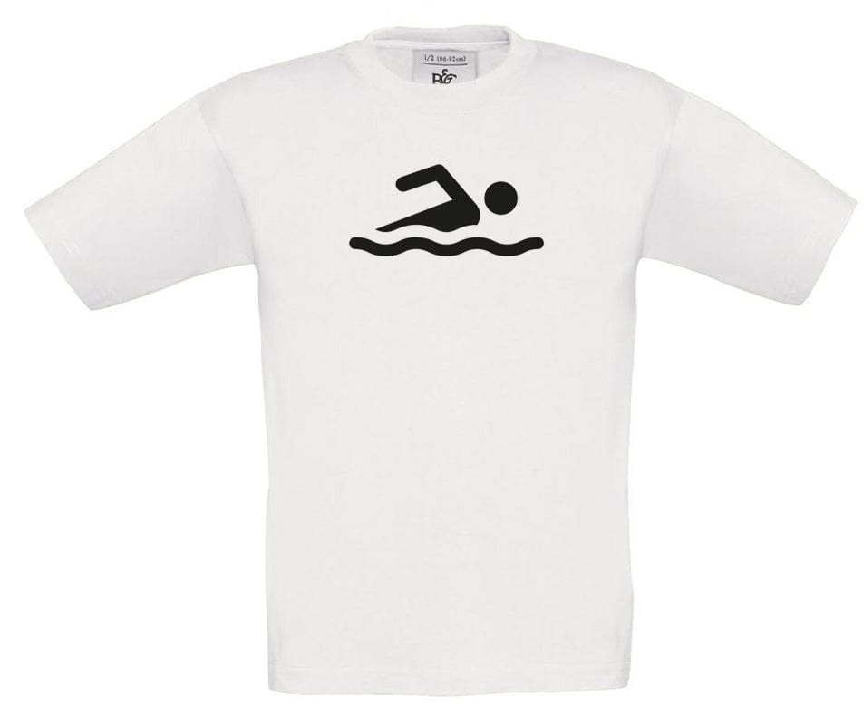 Big Bobble Hats Ltd T-Shirts 3-4 / White Kids Swimmer T-Shirt