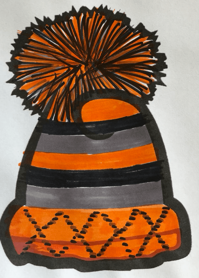 Big Bobble Hats Ltd Big Bobble Hat Orange Carbon