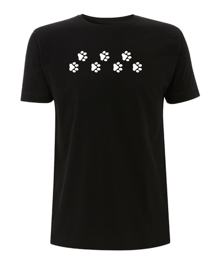 Big Bobble Hats Ltd T-Shirts Small / Black Paw Prints T-Shirt