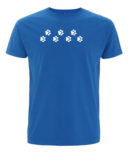 Big Bobble Hats Ltd T-Shirts Small / Blue Paw Prints T-Shirt