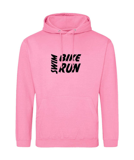 Big Bobble Hats Ltd Hoodies Small / Candyfloss Pink Swim Bike Run Hoodie