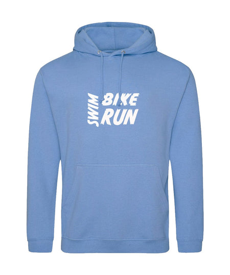 Big Bobble Hats Ltd Hoodies Small / Cornflower Blue Swim Bike Run Hoodie