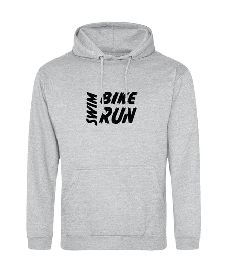 Big Bobble Hats Ltd Hoodies Small / Heather Grey Swim Bike Run Hoodie