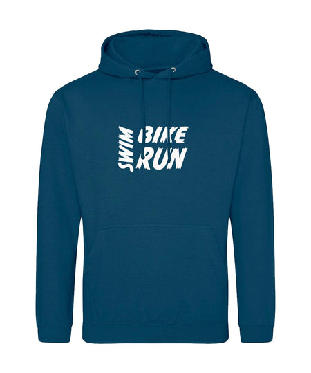 Big Bobble Hats Ltd Hoodies Small / Ink Blue Swim Bike Run Hoodie