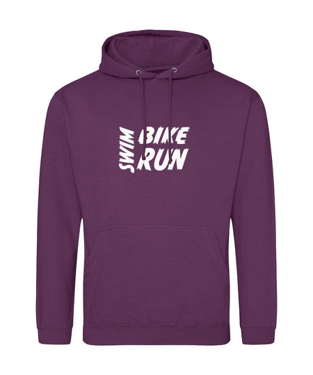 Big Bobble Hats Ltd Hoodies Small / Plum Swim Bike Run Hoodie