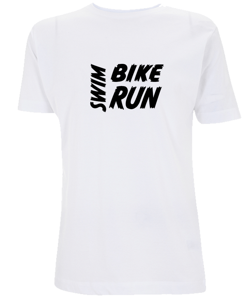 Big Bobble Hats Ltd T-Shirts Small / White Swim, Bike, Run T-Shirt